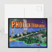 PTW Atomic Train und Kraftwerkszene Postkarte (Vorne/Hinten)