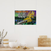 PTW Atomic Zug auf Brücke Poster (Küche)