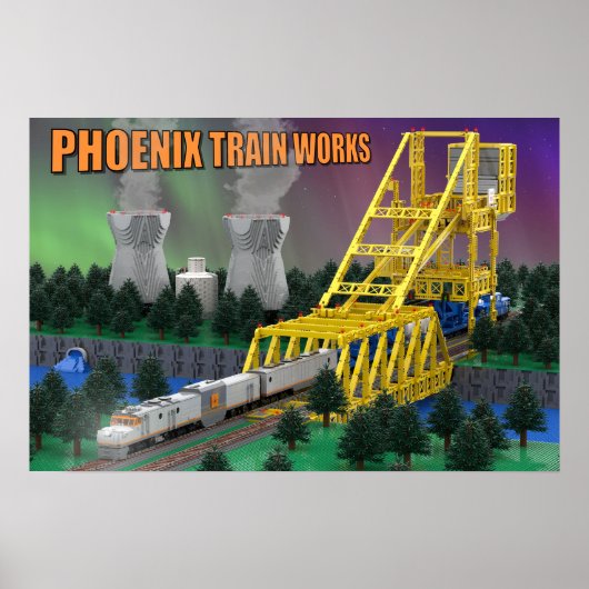 PTW Atomic Zug auf Brücke Poster (Vorne)