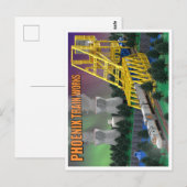 PTW Atomic Zug auf Brücke Postkarte (Vorne/Hinten)