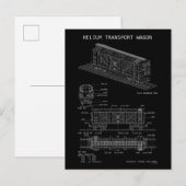 PTW Helium-Triebwagen "Blaupause" Postkarte (Vorne/Hinten)