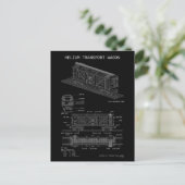 PTW Helium-Triebwagen "Blaupause" Postkarte (Stehend Vorderseite)