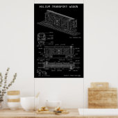 PTW Helium-Triebwagen "Blueprint" Poster (Küche)