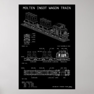 PTW-Molten-Ingot-Zug "Blaupause" Poster
