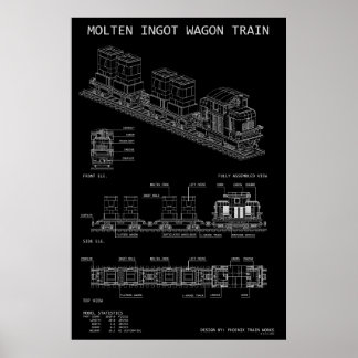 PTW-Molten-Ingot-Zug "Blaupause" Poster
