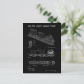 PTW-Molten-Ingot-Zug "Blaupause" Postkarte (Stehend Vorderseite)