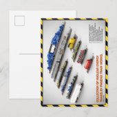 PTW Nuclear Energy Schienen Postkarte (Vorne/Hinten)