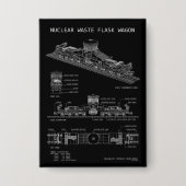 PTW Nuclear Waste Flask Wagon "Blaupause" Button (Vorderseite)
