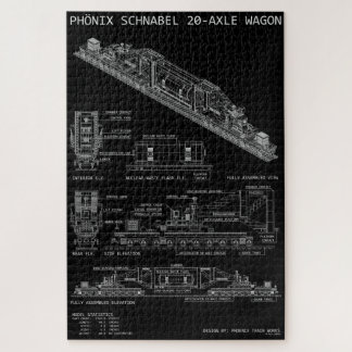 PTW Schnabel Train Wagon "Blaupause" groß Puzzle