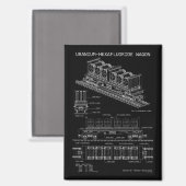 PTW Uranhexafluorid-Waggon "Blueprint" Magnet (Vorderseite/Rückseite)