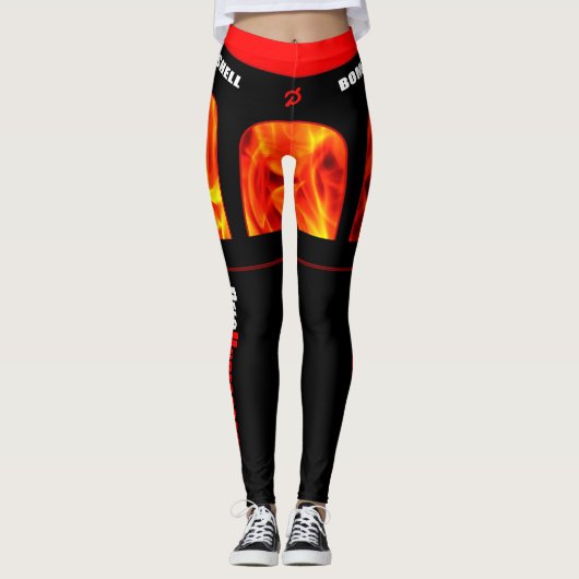 PU-BOMBSHELL hohe" Entwurfs-Leggings "Schenkels Leggings (Vorderseite)