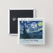 PU in den Himmel-Geschenk-Ideen Button (Vorne & Hinten)