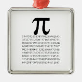 PU-Mathe Silbernes Ornament (Vorne)