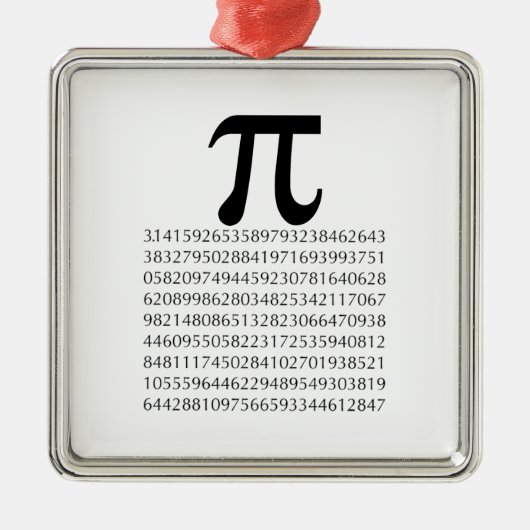 PU-Mathe Silbernes Ornament (Vorne)