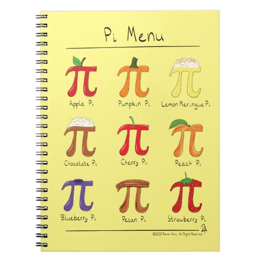 PU-Menü-niedliches Mathe-PU-Tagesnotizbuch Notizblock (Vorderseite)