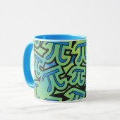 PU-Party - PU-Symbole - PU-Tagesmathe-Themed Tasse (Vorderseite Links)