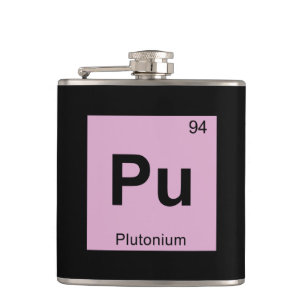 Pu - Plutonium Chemie Periodensystem Symbol Flachmann