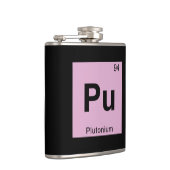 Pu - Plutonium Chemistry Periodic Table Symbol Flachmann (Rechts)