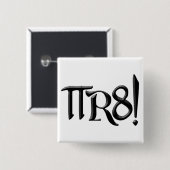 PU R8 - PIRAT BUCHSTABIERTE DIE AUSSENSEITER-WEISE BUTTON (Vorne & Hinten)