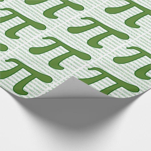 PU-Reihenfolgen-Mathe-Aussenseiter-Grün Geschenkpapier (Ecke)