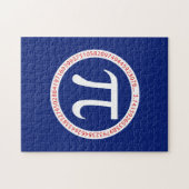 PU-Ring auf Marine-Blau Puzzle (Horizontal)