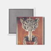 P'u shou' Türknopf mit Tachodesign Magnet (Vorderseite/Rückseite)