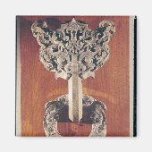 P'u shou' Türknopf mit Tachodesign Magnet (Vorne)