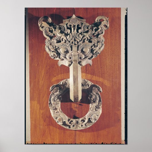P'u shou' Türknopf mit Tachodesign Poster (Vorne)