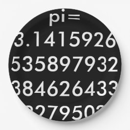 PU-Stellen-Mathe-Liebe pi= 3,14159 PU-Tag Pappteller