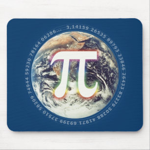 PU-Tag auf Erde feiern Mathe Mousepad