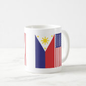 PU- und US-Flaggen Kaffeetasse (VorderseiteRechts)