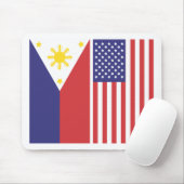 PU- und US-Flaggen Mousepad (Mit Mouse)