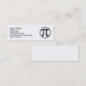 PU-Zahl Mini Visitenkarte (Vorne/Hinten)