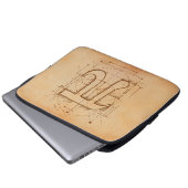 PU-Zahl-Zeichnen Laptopschutzhülle (Vorne Knopf)