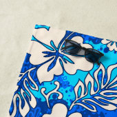 Pua Aloha Hawaiian Heart Shaped Hibiskus Blue Strandtuch (Beispiel)