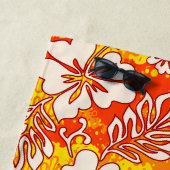 Pua Aloha Hawaiian Heart Shaped Hibiskus Orange Strandtuch (Beispiel)
