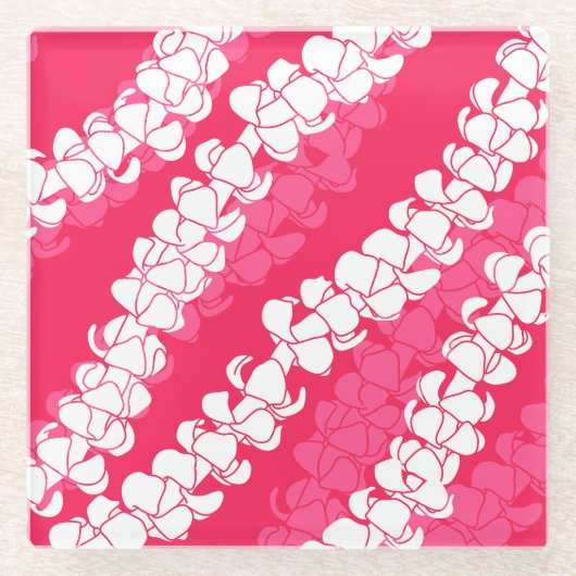 Puakenikeni Hawaiian Print Glasuntersetzer (Vorderseite)