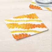 Puakenikeni lei rechteckiger pappuntersetzer (angewinkelt)