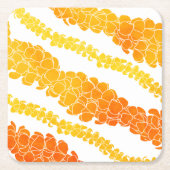 Puakenikeni lei rechteckiger pappuntersetzer (Vorderseite)