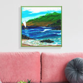 Puako Coast Canoe Leinwanddruck (Insitu (Wohnzimmer))