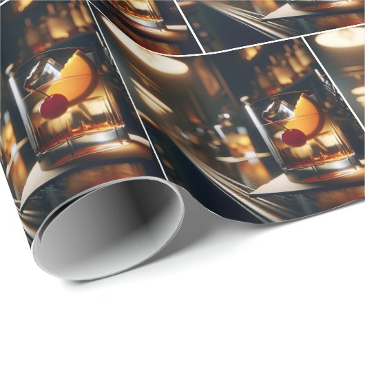 Pub Alter Cocktail Geschenkpapier (Rolleneckpunkt)