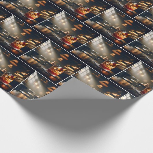Pub Alter Cocktail Geschenkpapier (Ecke)