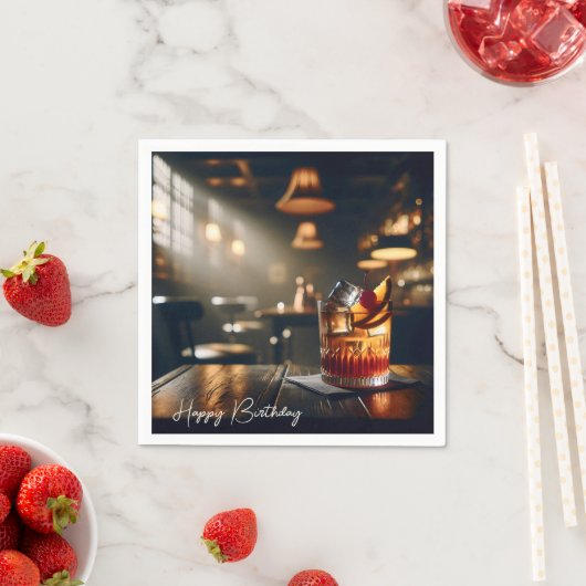 Pub altmodisches Getränk zum Geburtstag Serviette (Beispiel)