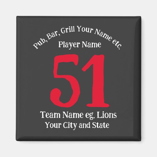 Pub Bar Grill Name Nr. Ihr Name Barbecue Magnet (Vorne)