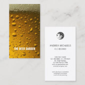 Pub Bar Inn Tavern Bierbläschen Visitenkarte (Vorne/Hinten)