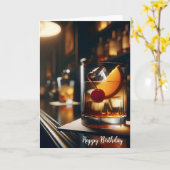 Pub Birthday Old modische Drinks Karte (Gelbe Blume)