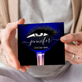 Pub Cocktail Rosa Navy Wein Bar Drink Glass Logo Quadratische Visitenkarte