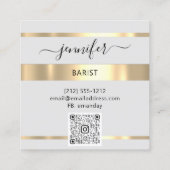 Pub Coctail Bar Drinks Restaurant Gray QRCODE Quadratische Visitenkarte (Rückseite)