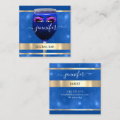 Pub Coctail Bar Drinks Restaurant Lashes Quadratische Visitenkarte (Vorne/Hinten)