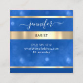 Pub Coctail Bar Drinks Restaurant Lashes Quadratische Visitenkarte (Rückseite)